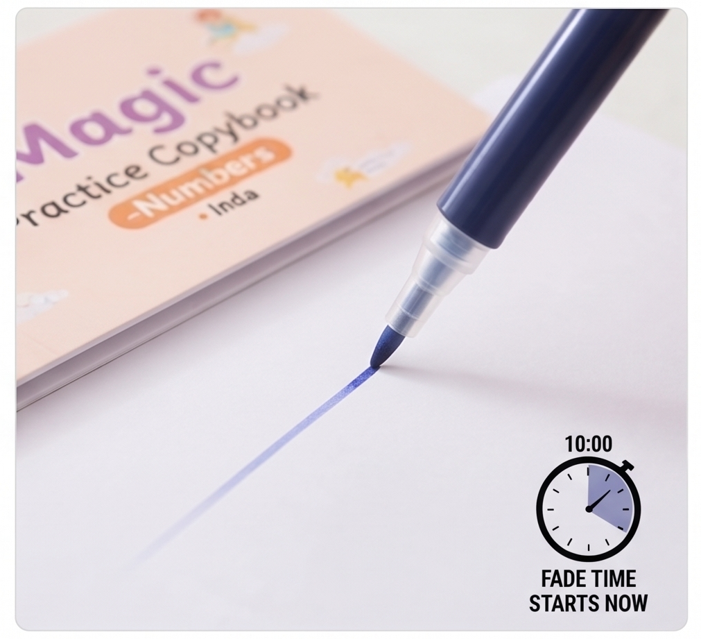 Magic Reusable Calligraphy Copybook Set for Kids – Handwriting Practice, Groove Learning & Pen Control (4 Books + 1 Pen + Refills)